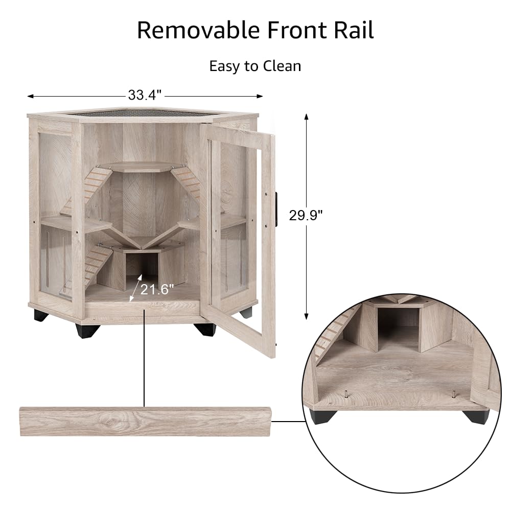 Unipaws cage vue claire pour surveillance quotidienne