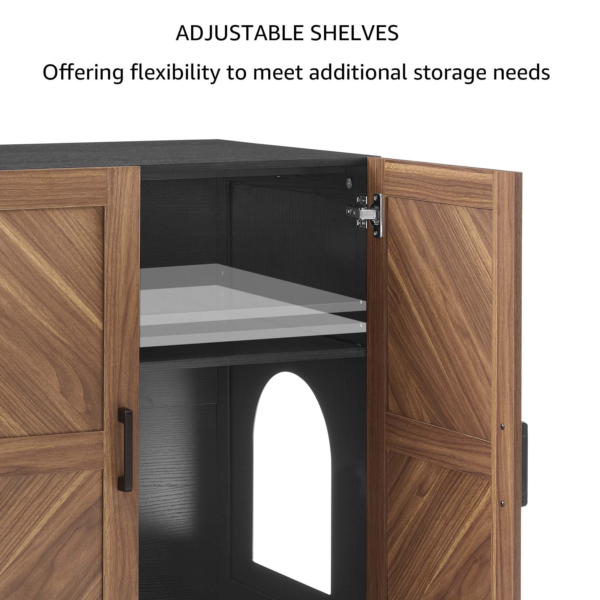 Design bois-noix et cadre noir d’Unipaws, allure moderne et durable.