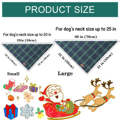 Bandana Unique Style Paws vert carreaux pour chat, élégant et pratique.