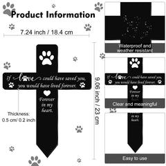 Texte mémorial estampé Unittype croix chien en blanc