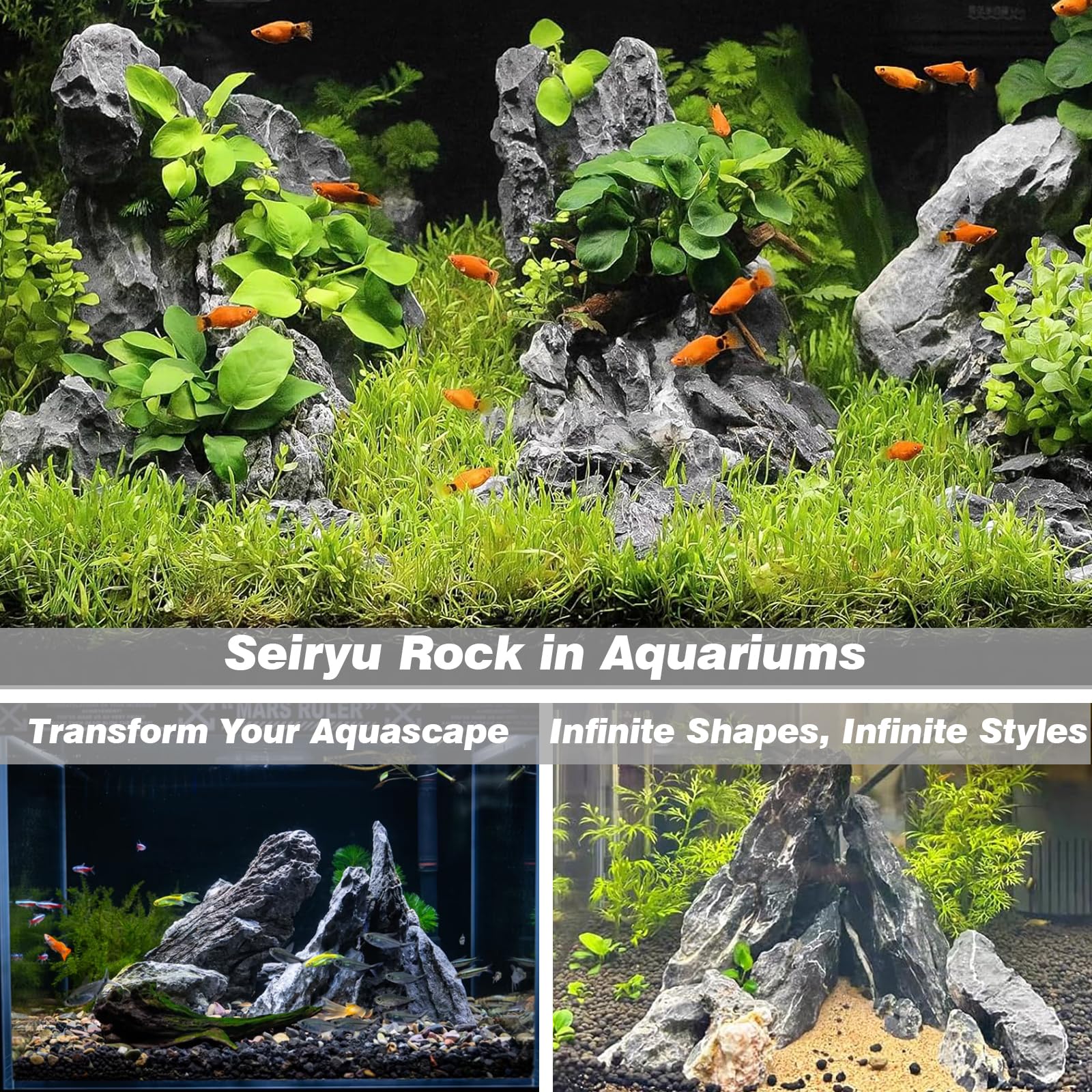 Pierre Seiryu durable et empilable pour formations rocheuses.