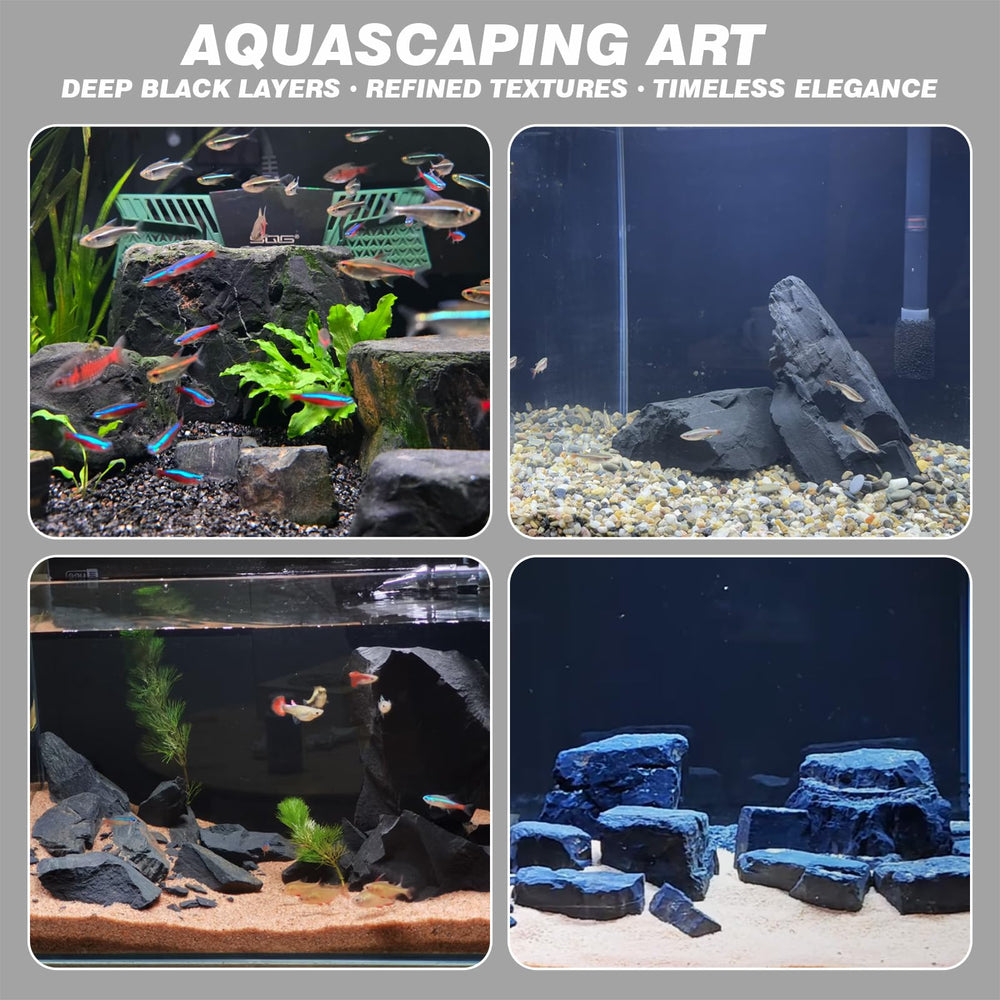 Unocho roches d'aquarium paysage montagne, forme naturelle pour l'aménagement aquatique.