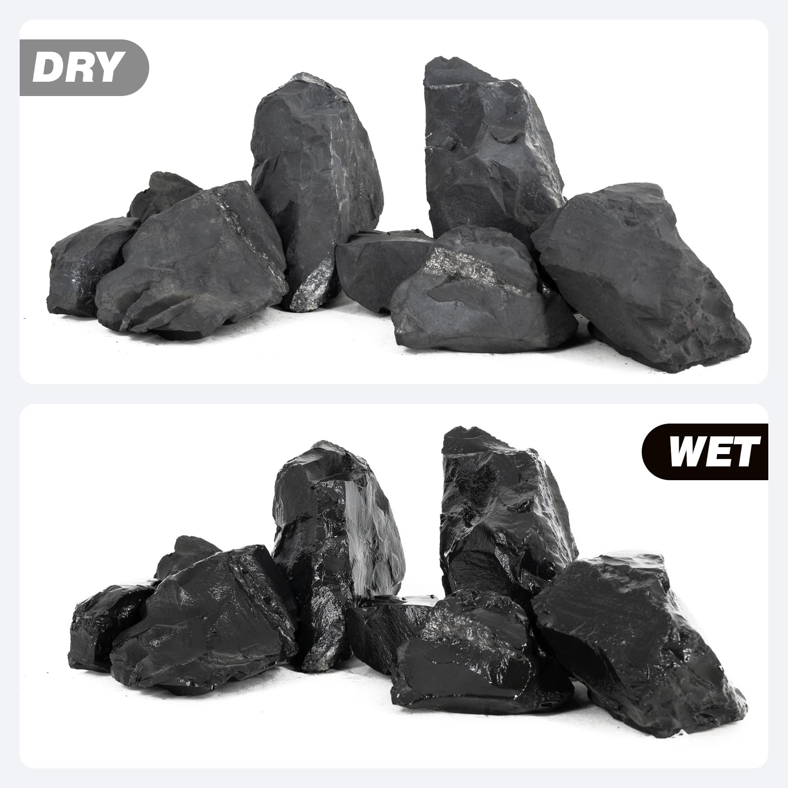 Unocho roches d'aquarium pour tortue, plateforme de repos stable.