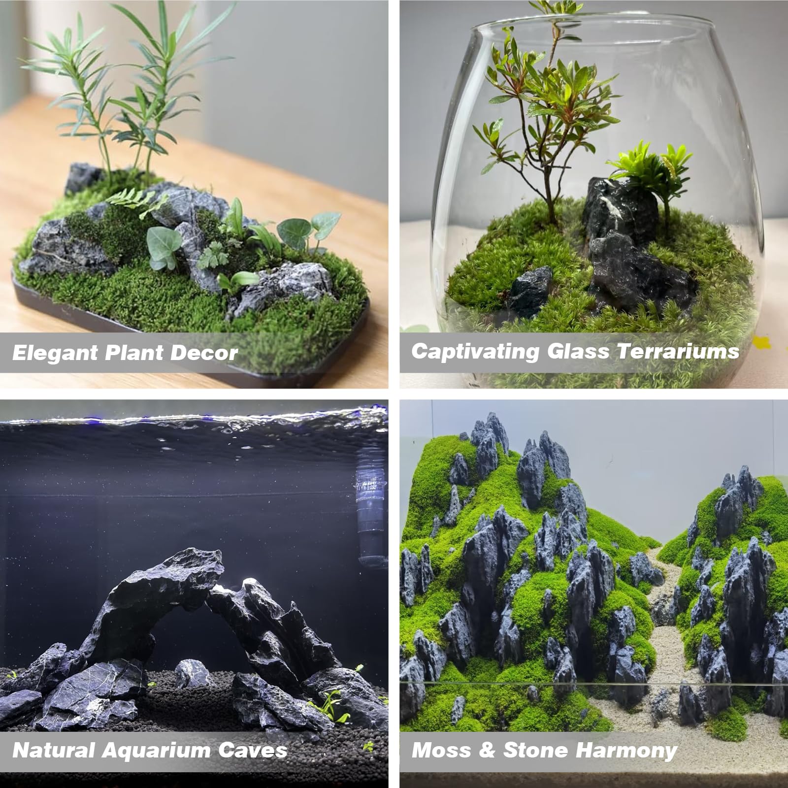 Unocho Seiryu: pierre d'aquarium sans substances nocives pour usage sûr.