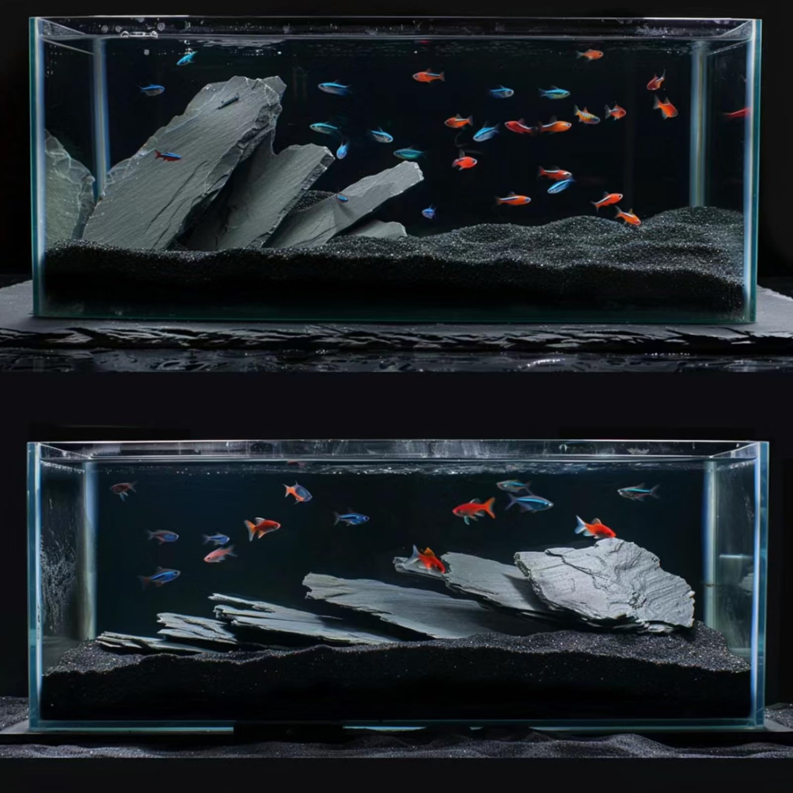 Unocho roches en ardoise, résistantes et durables, adaptées à des paysages aquatiques durables.
