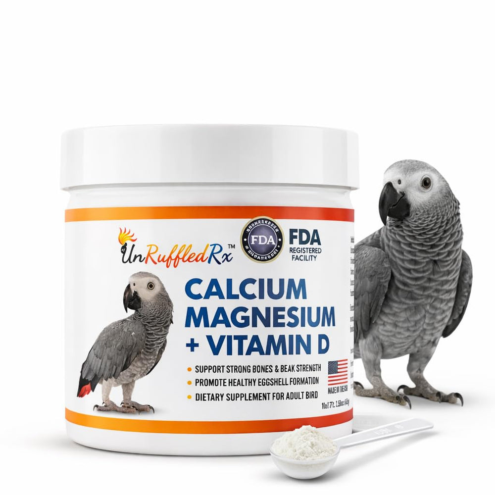 UnRuffledRx Bird Calcium Plus se dissout dans l'eau avec un bénéfice discret.