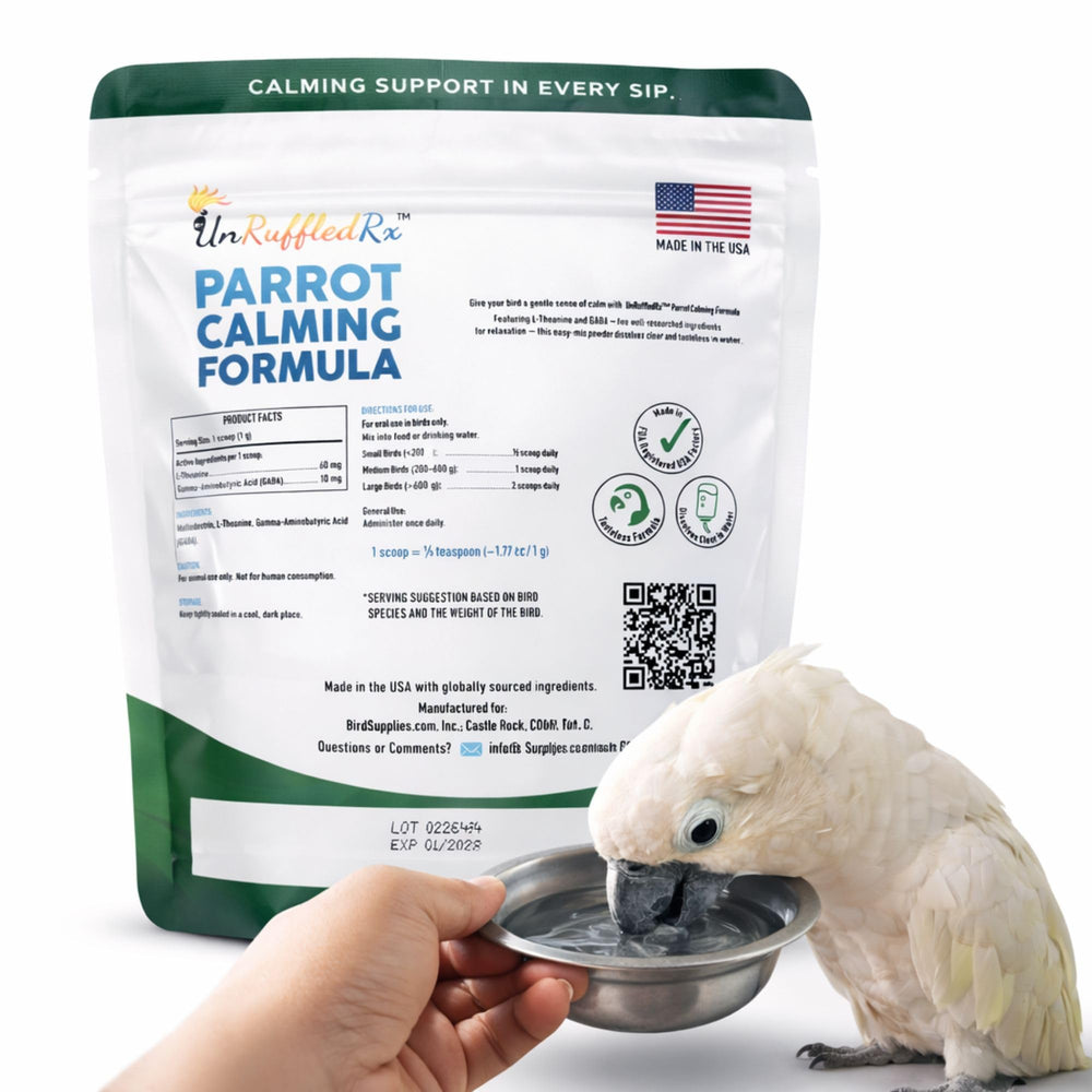 UnRuffledRx Dosage eau-perroquet: dose facile directement dans l’eau pour usage quotidien