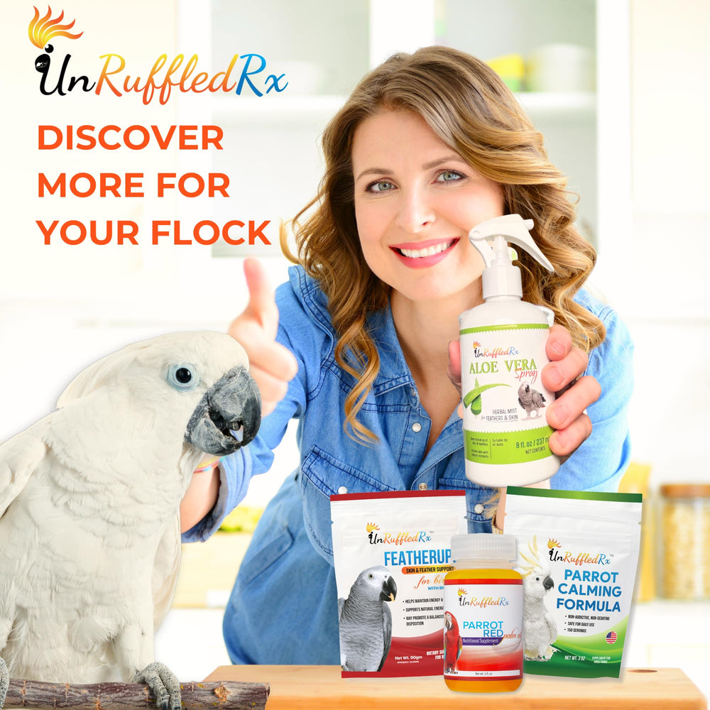 UnRuffledRx FeatherUp: idéal pour soutenir la nutrition aviaire pendant la mue.