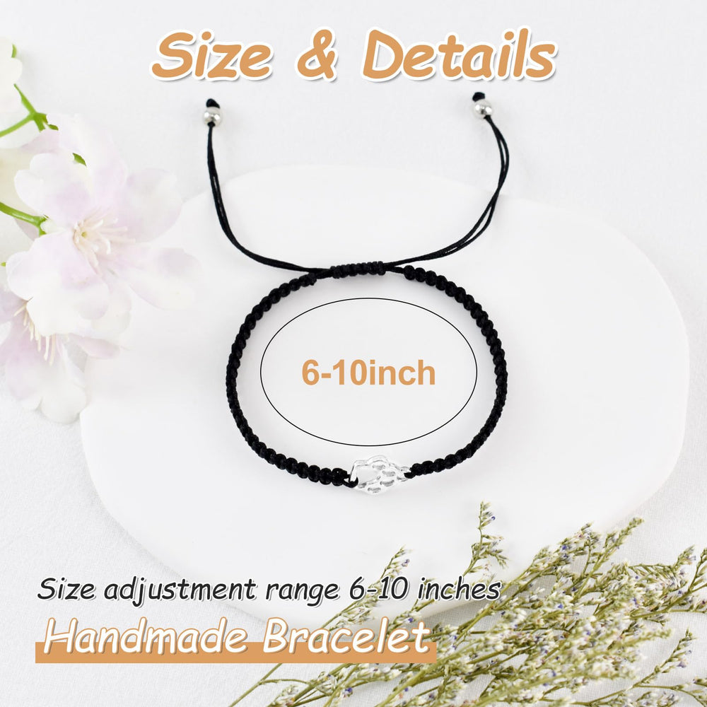 Bracelet mémoire Uoiispet avec carte souvenir incluse et texte personnel.
