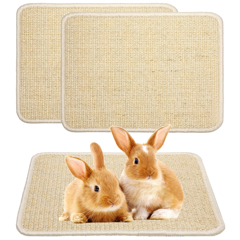 Tapis de griffage sisal beige Uotey pour chats et lapins, protège les meubles