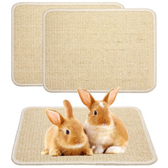 Tapis de griffage sisal beige Uotey pour chats et lapins, protège les meubles