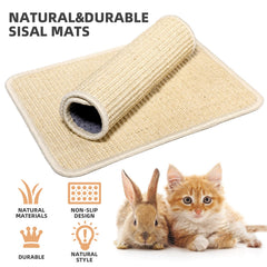 Tapis sisal naturel Uotey, durable et non toxique pour votre animal