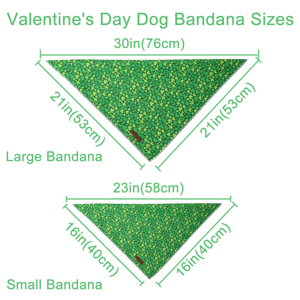 Bandana coton doux UP URARA PUP, version confortable pour chien vert.