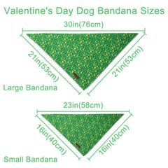 Bandana coton doux UP URARA PUP, version confortable pour chien vert.