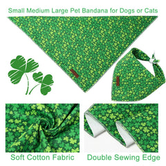 Bandana Saint-Patrick UP URARA PUP prêt pour fêtes et photos, vert.