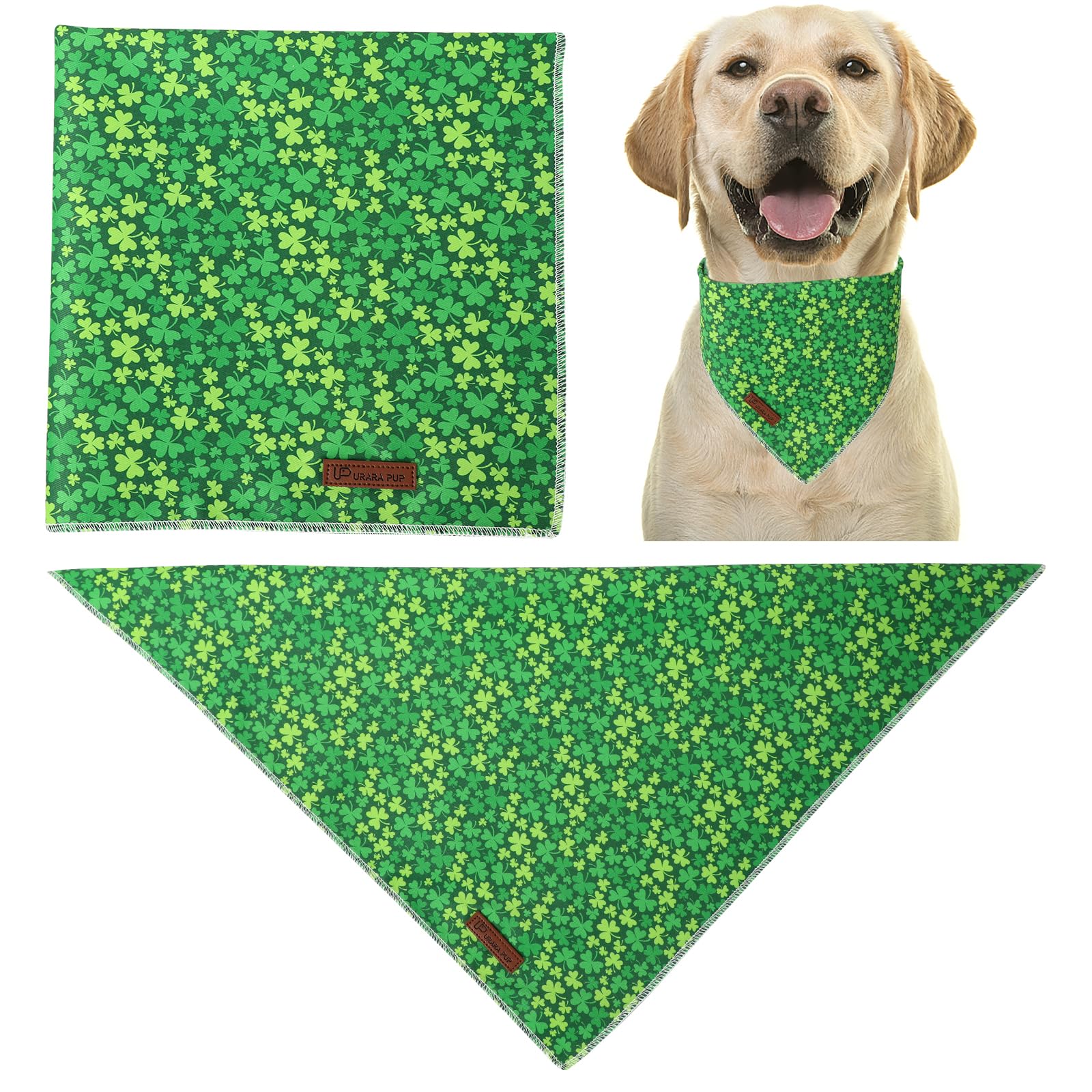 Lavage facile du bandana UP URARA PUP, vert, prêt pour usage répété.