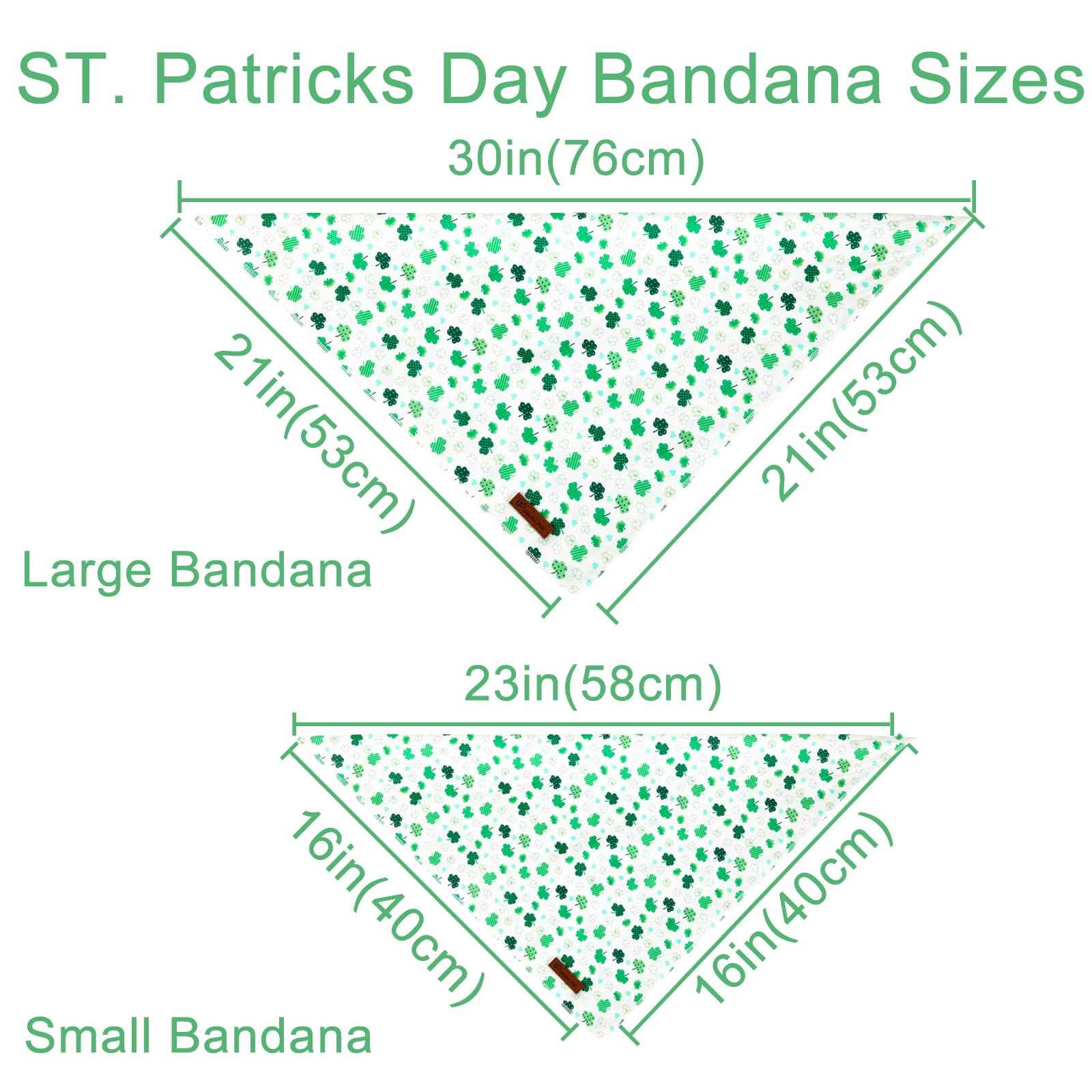 Bandana UP URARA PUP motif Saint-Patrick, look chic lors des balades.