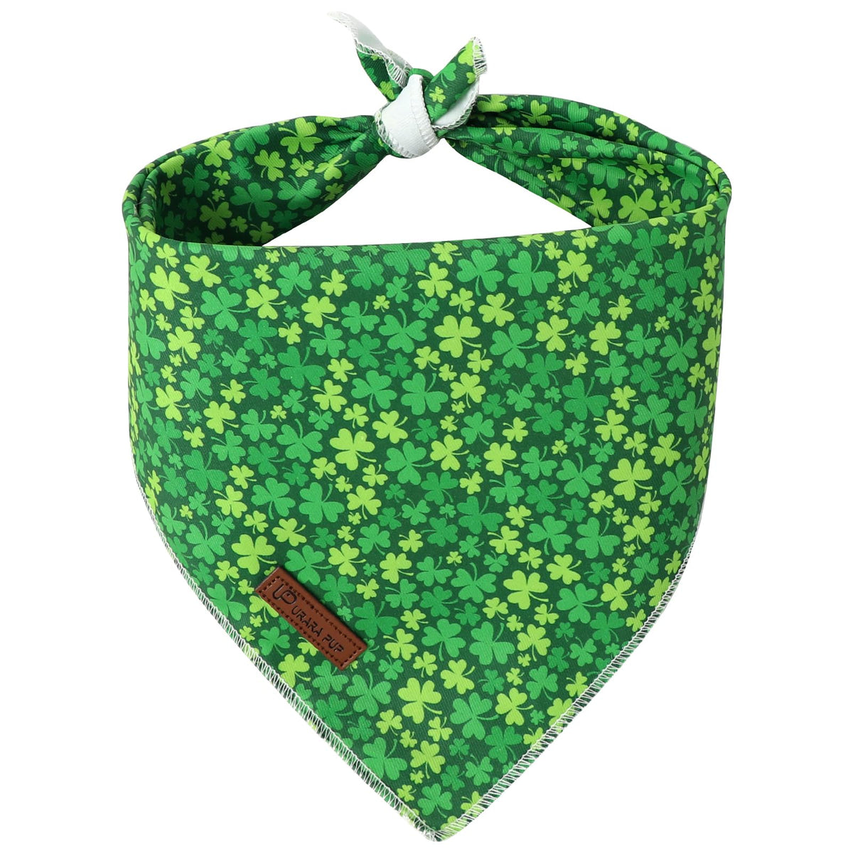 Bandana Saint-Patrick UP URARA PUP, triangle vert, look festif pour chien.