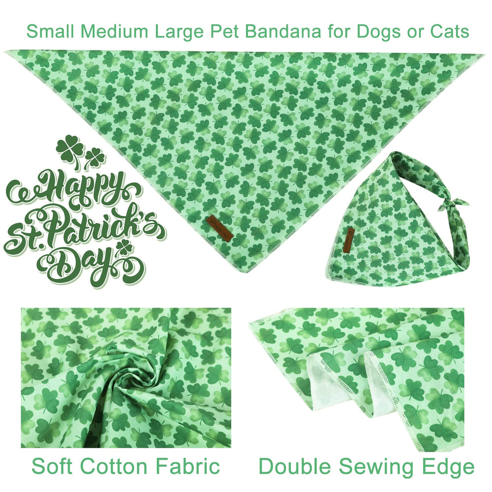 Bandana UP URARA PUP trefle vert sur le cou du chien pendant la promenade