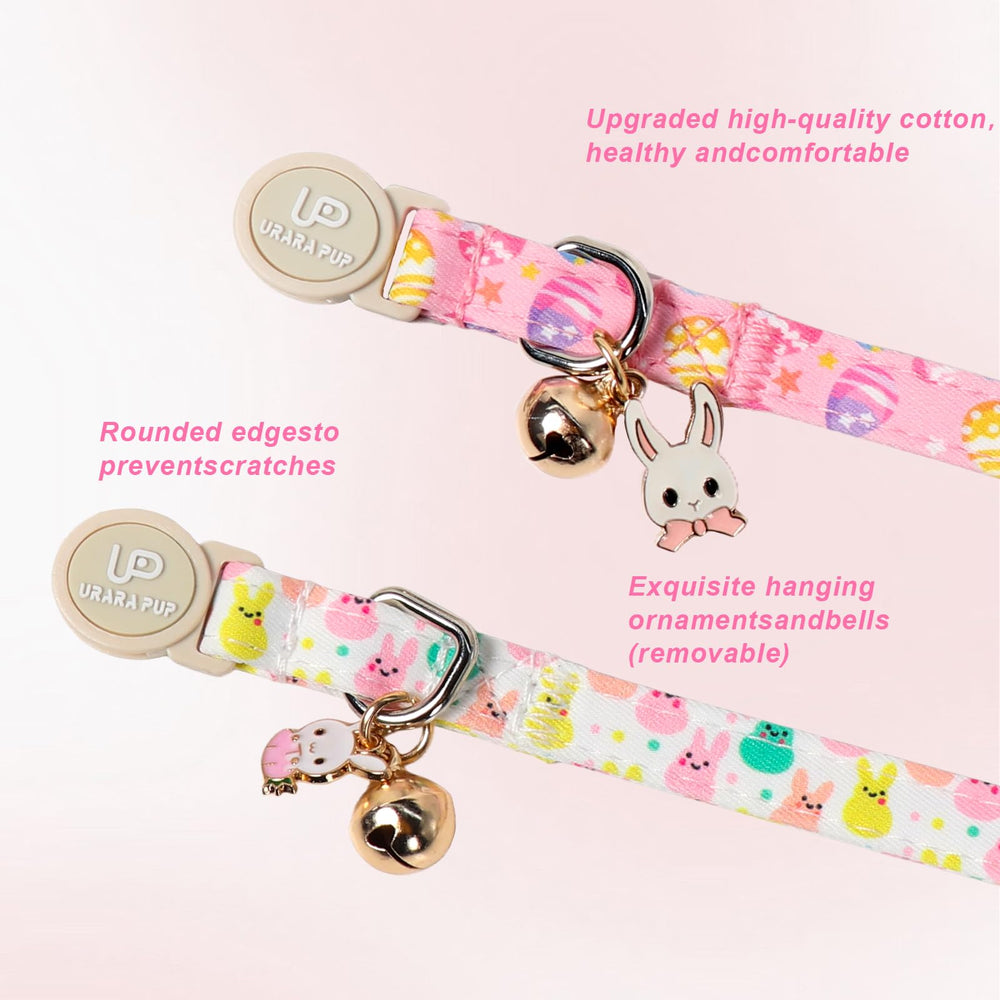 Collier UP URARA PUP paques motif lapin, couleur rosée