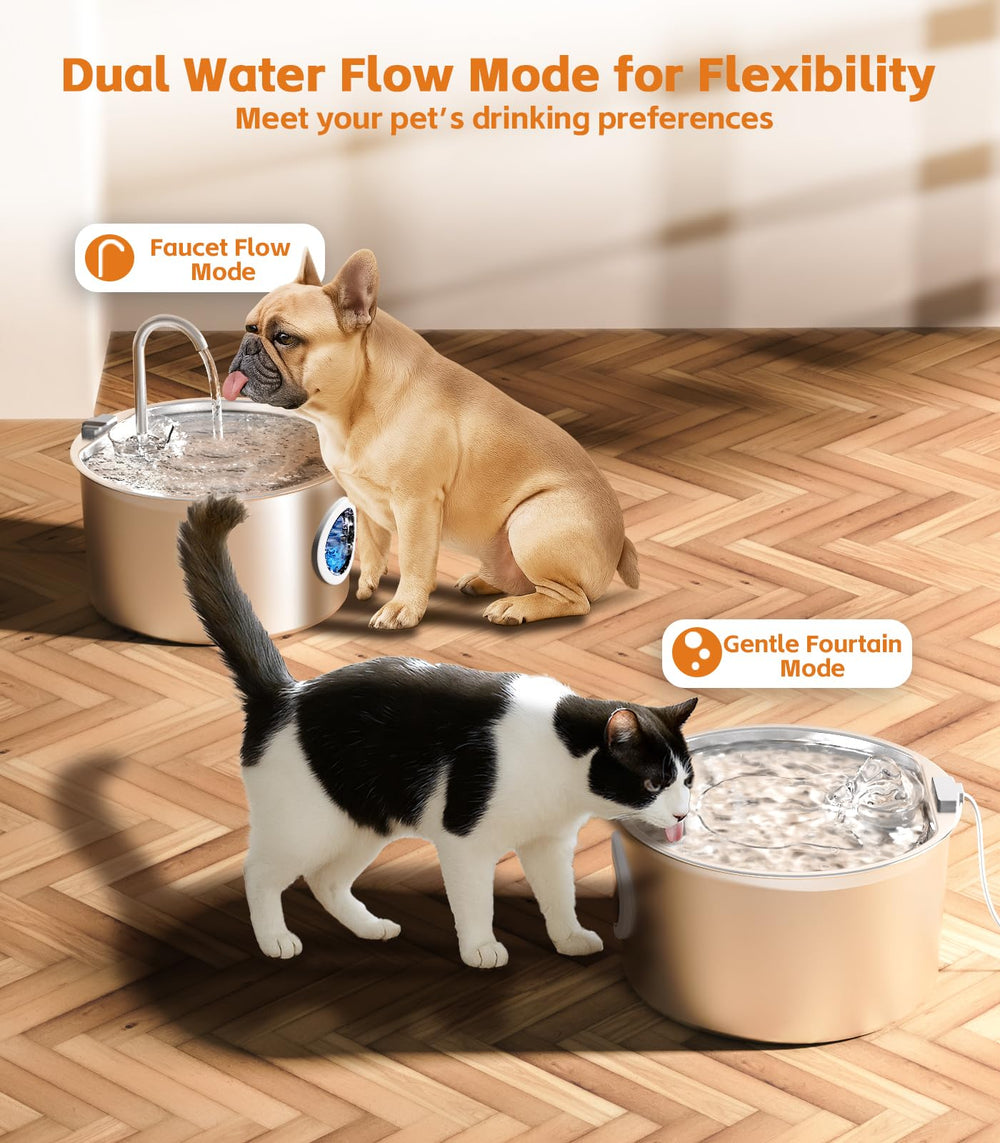 UPAWPIA fontaine eau chat acier inoxydable 304 robuste