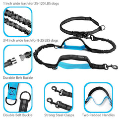 Système double bungee absorbant les tirages du chien relevé.