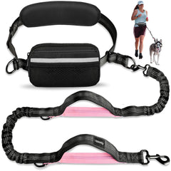 Uppetly laisse mains libres avec ceinture pour courir sans tenir la laisse
