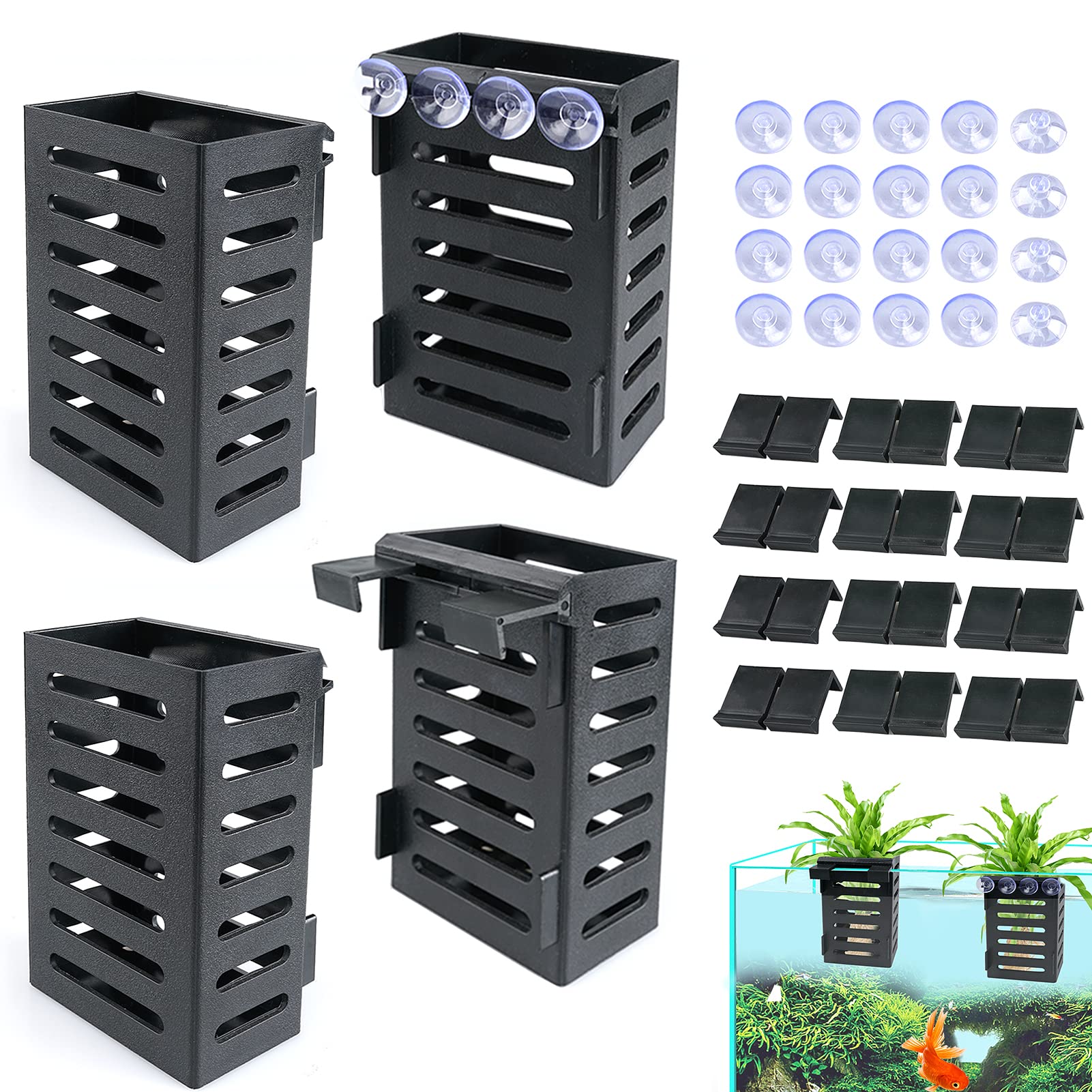 Porte-plante Uprony en suspension pour aquarium, décor élégant.
