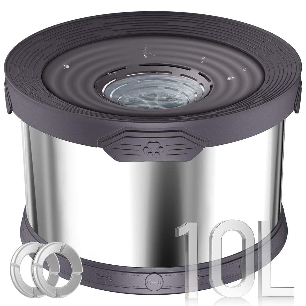 Upsky bol eau chien anti-debordement 10l inox évite éclaboussures et sol propre