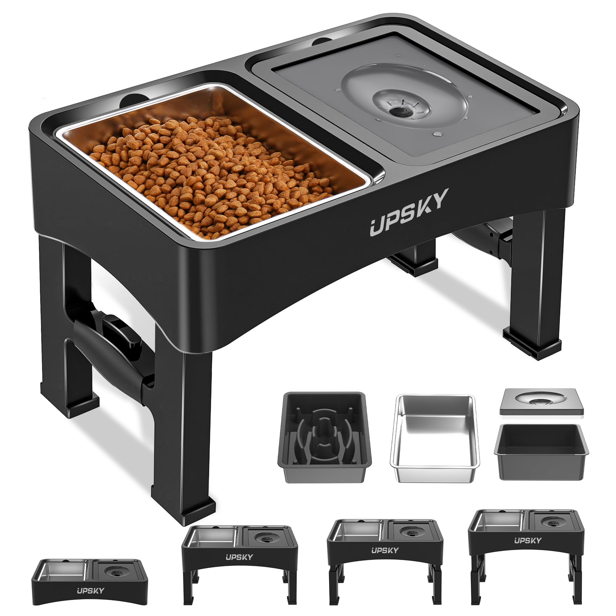 Upsky bol élevé 3-en-1 pour chien, confort et adaptabilité lors des repas.