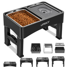 Upsky bol élevé 3-en-1 pour chien, confort et adaptabilité lors des repas.