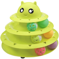 UPSKY jouet chat rouleau 3 niveaux avec boules colorées favorise stimulation sensorielle.
