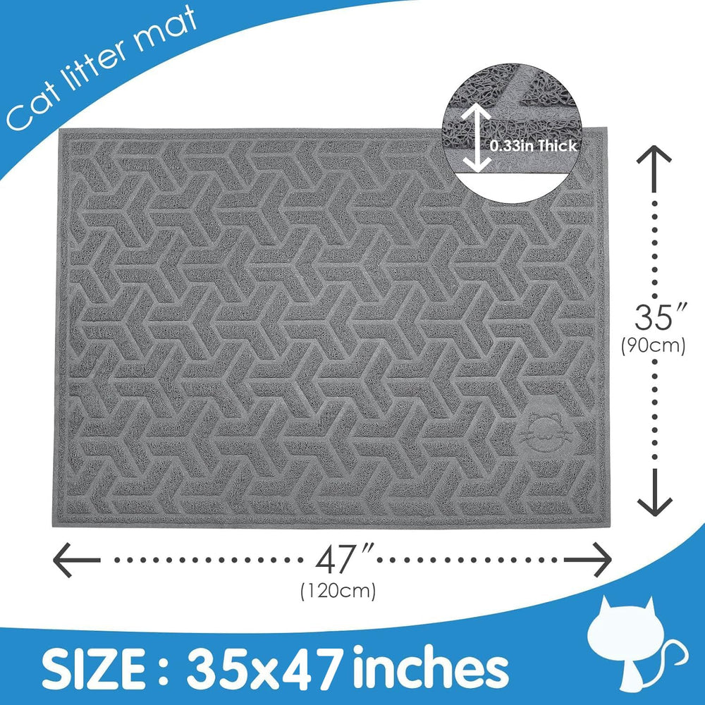 UPSKY Tapis Litière Chat XL avec base antidérapante pour stabilité.