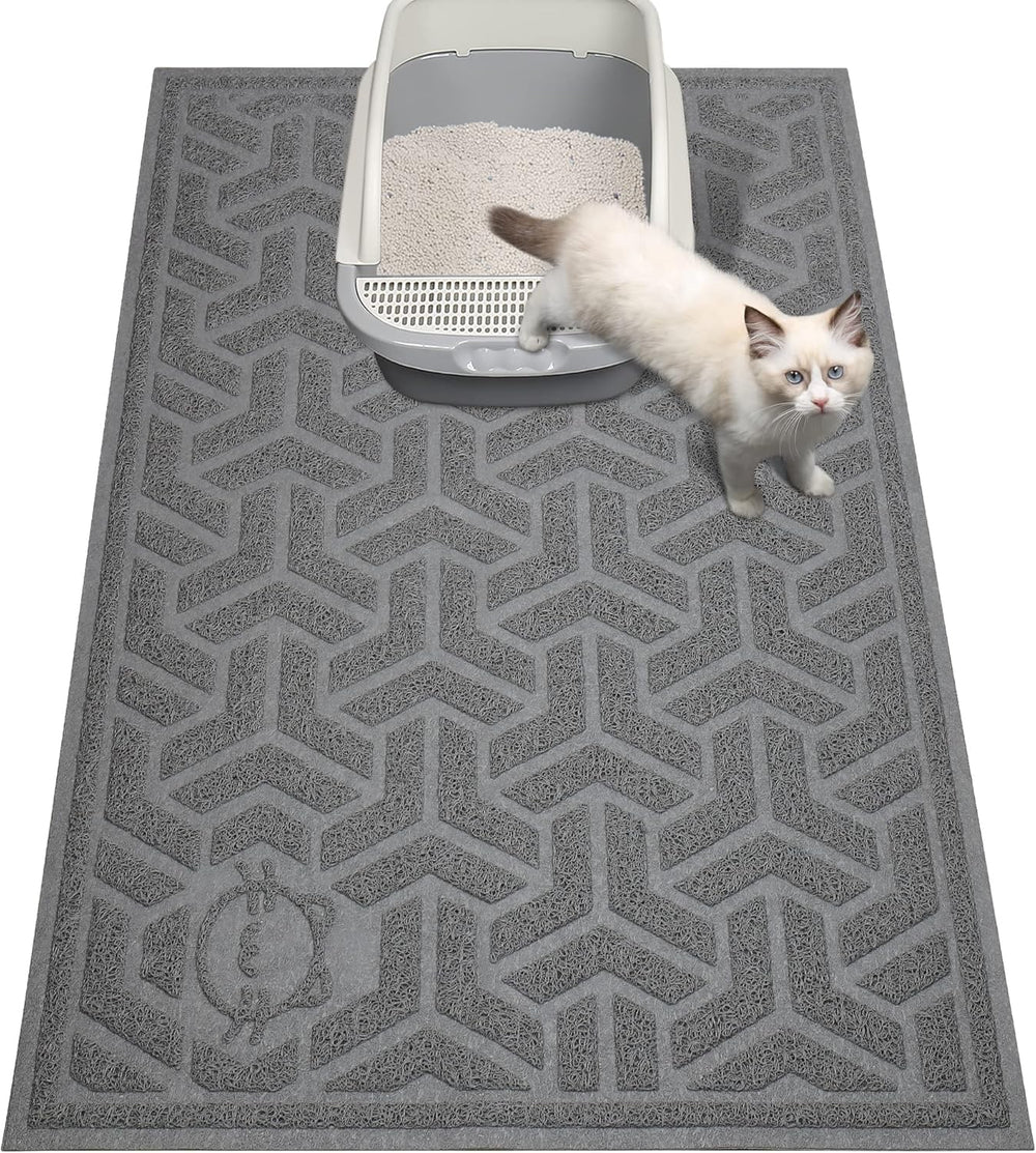 Tapis UPSKY grand format rectangulaire pour litière, contrôle des débris autour du bac.