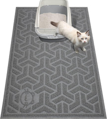 Tapis UPSKY grand format rectangulaire pour litière, contrôle des débris autour du bac.
