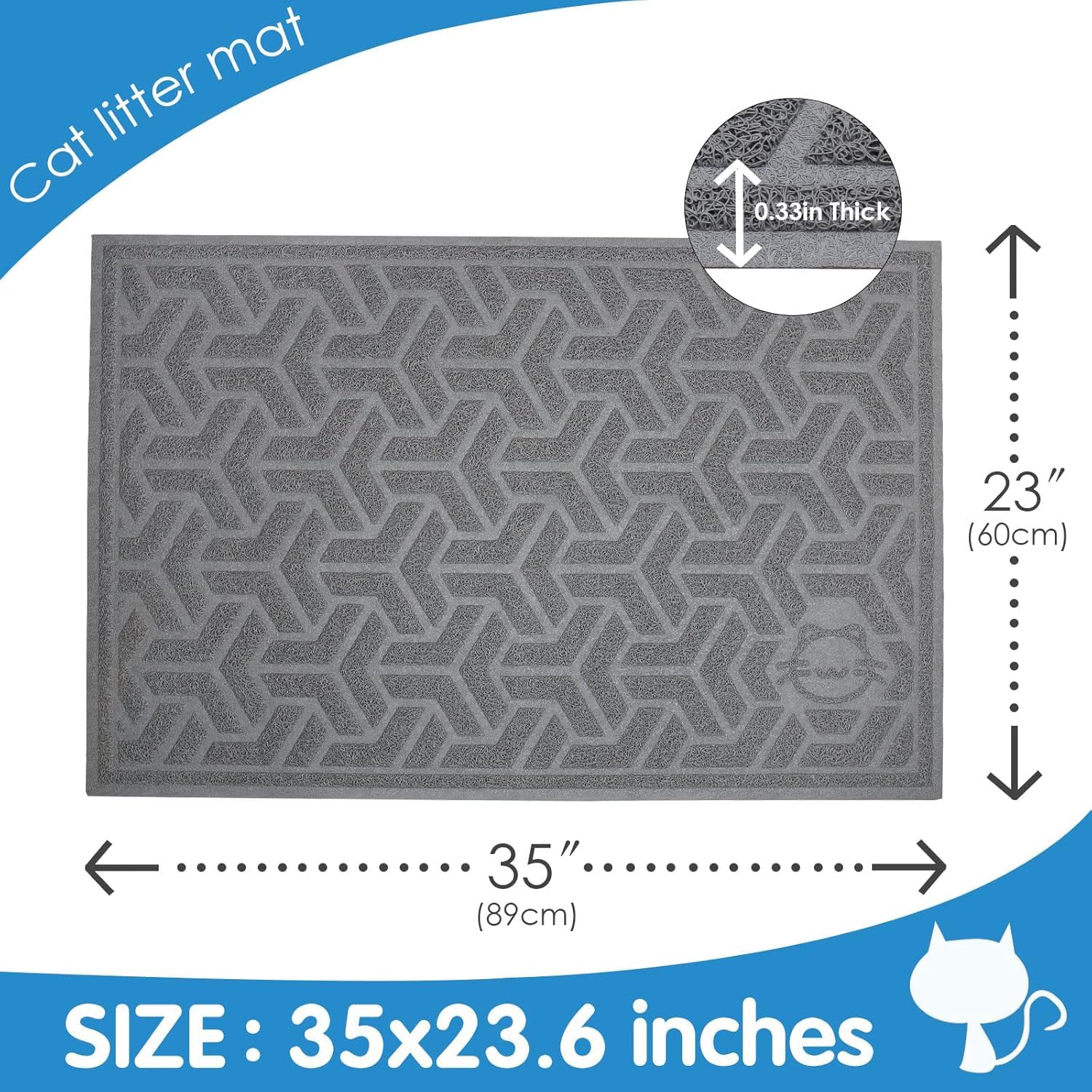 Tapis UPSKY imperméable, protège les sols des éclaboussures.