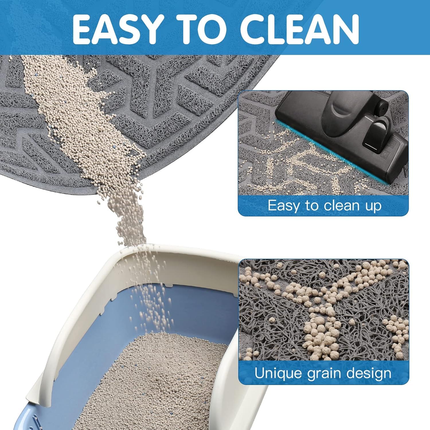 UPSKY Tapis Litière Chat XL nettoyage rapide et simple.