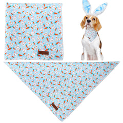 Motif carotte et lapin sur bandana UP URARA PUP, parfait pour photos de Pâques