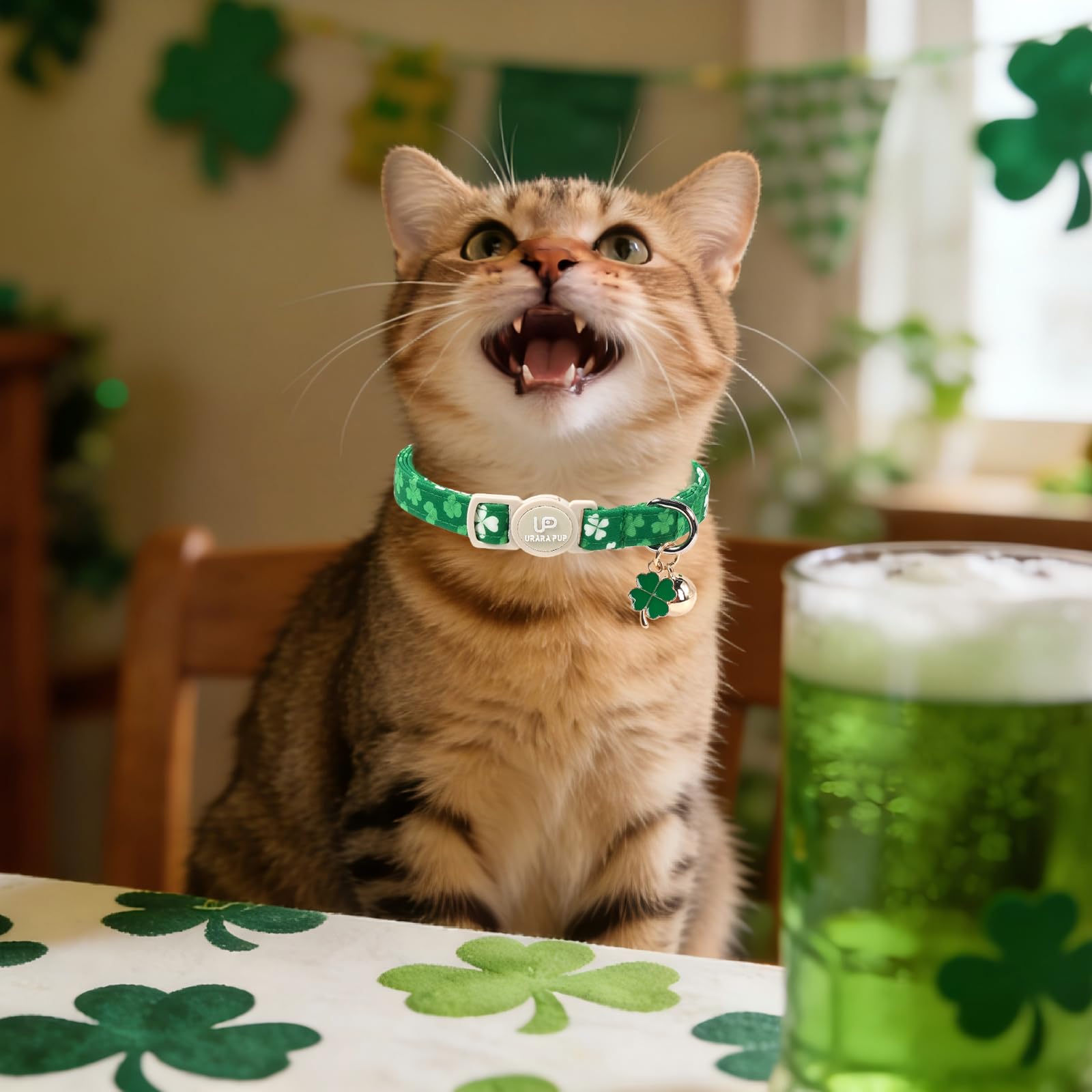 Collier coton doux UP URARA PUP, léger et confortable pour chat.