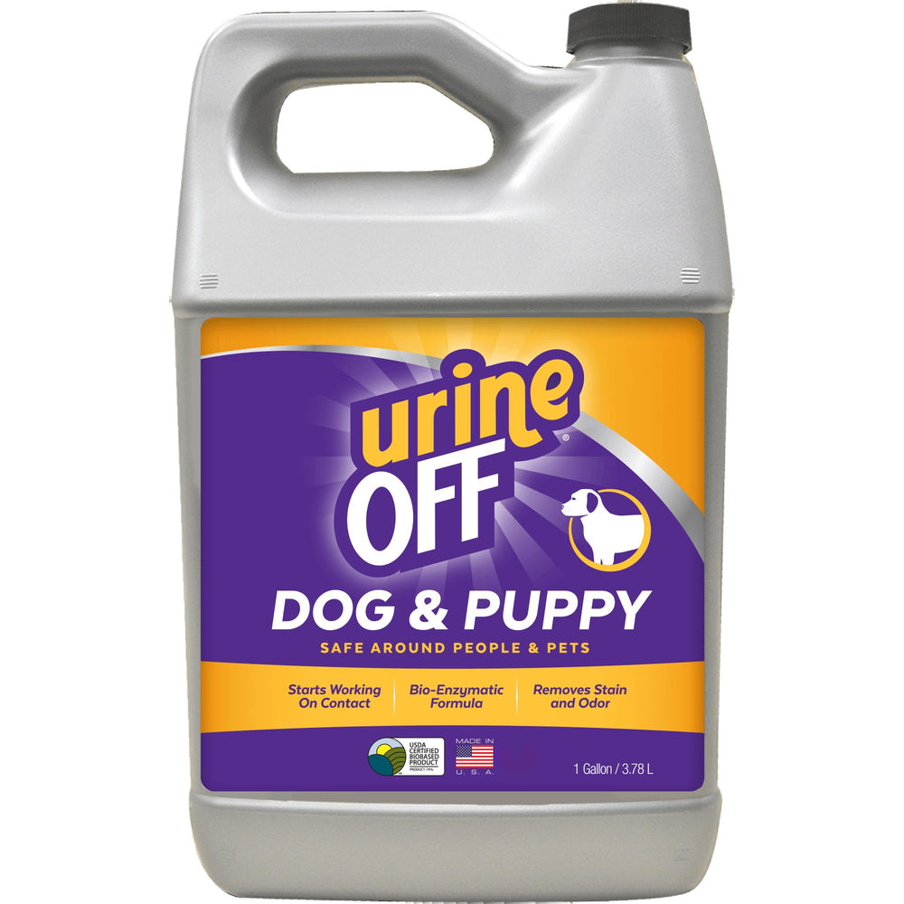 UrineOFF bouteille spray enzymatique pour animaux—nettoie les taches et réduit les odeurs.