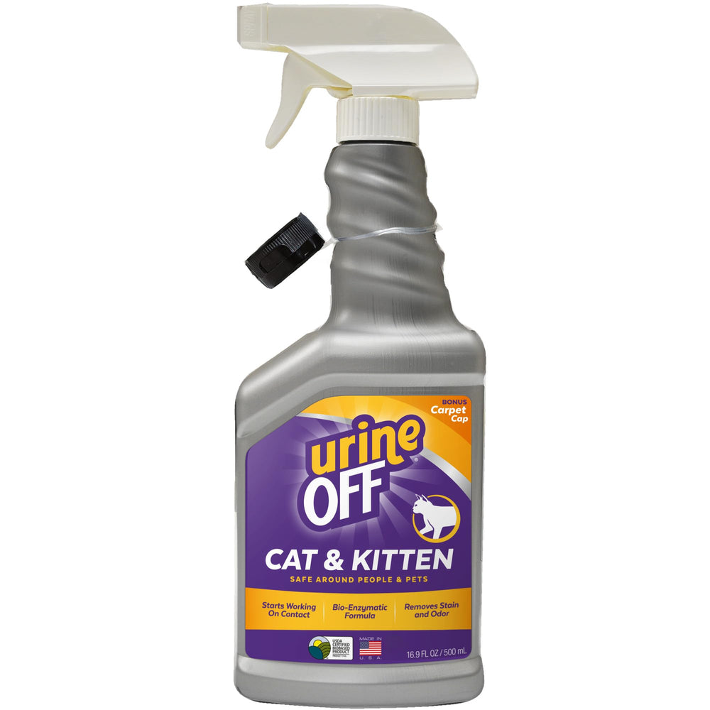 UrineOFF spray nettoyant odeurs et taches pour chats, utilisation rapide