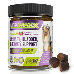 UroMAXX – emballage du complément chien, soutien urinaire.