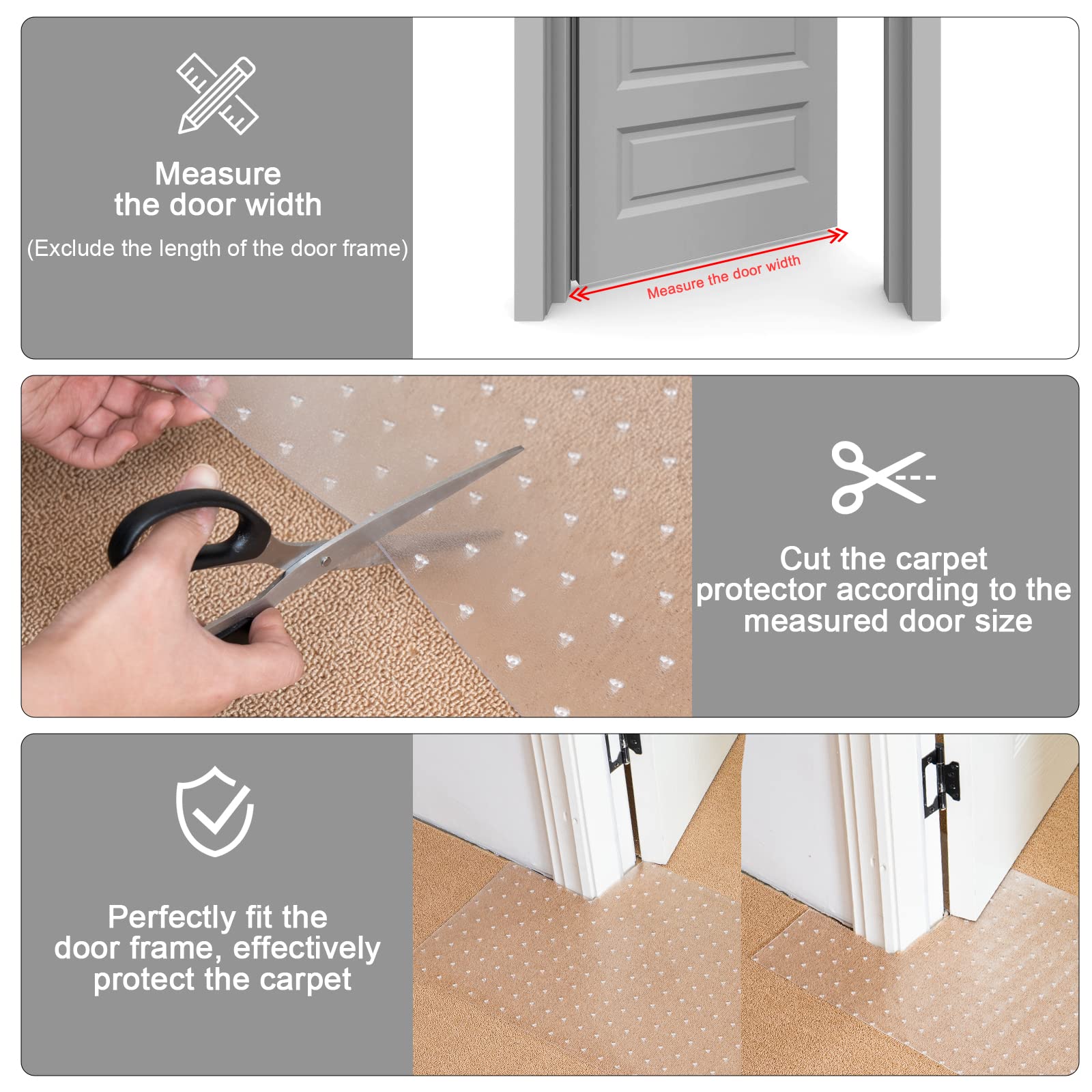 Protecteur de tapis en PVC Uross, usage quotidien pratique.