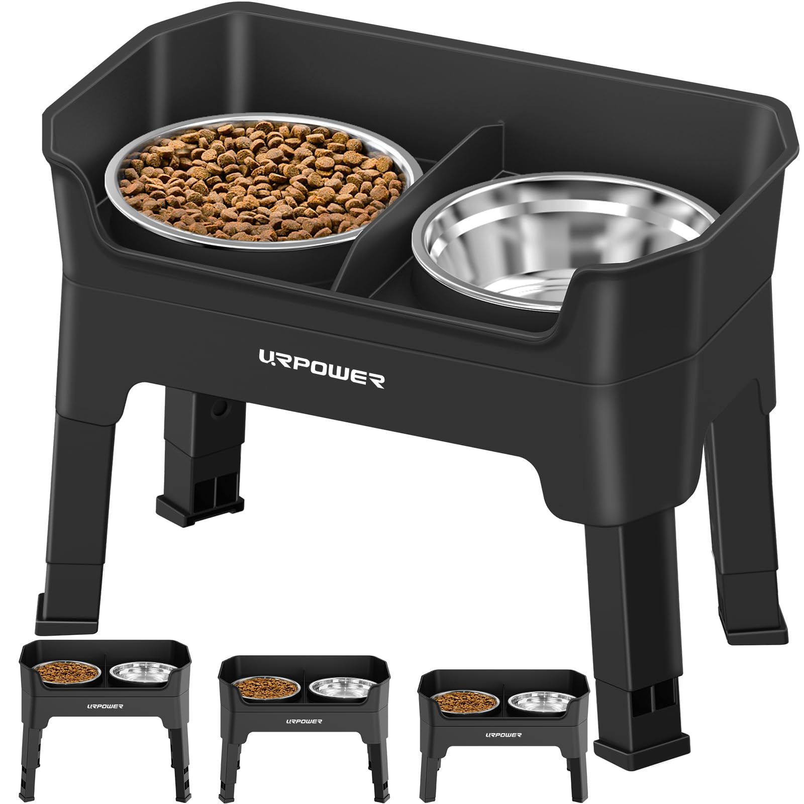 UrPower gamelles surélevées 3-en-1 pour chien, pratique et polyvalentes.