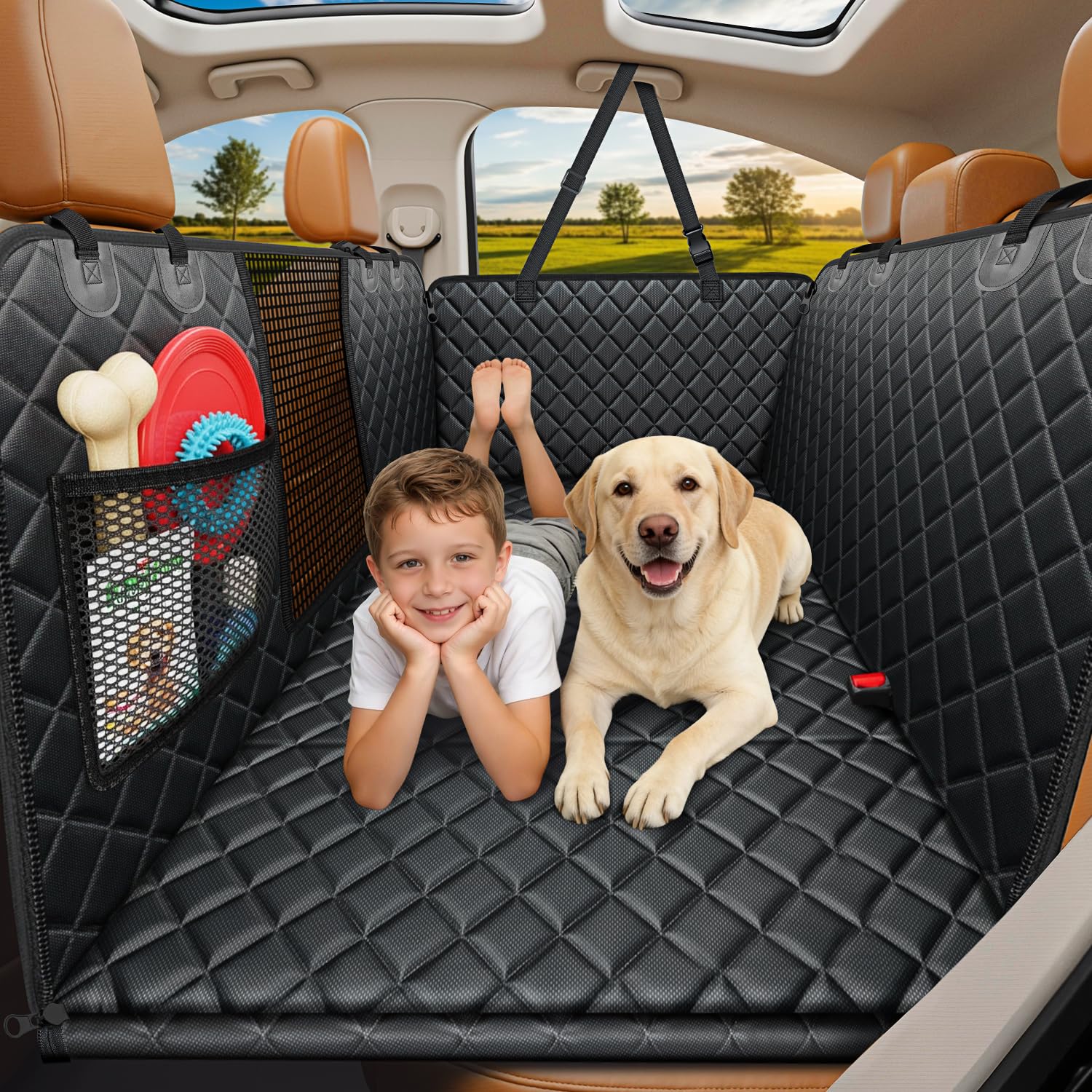 URPOWER extendeur arrière dossier dur, sécurité accrue pendant le trajet du chien