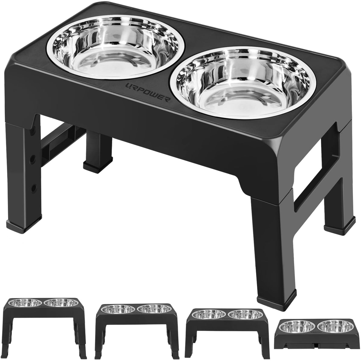 URPOWER gammaelle surélevée pour chien avec hauteur ajustable et confort accru