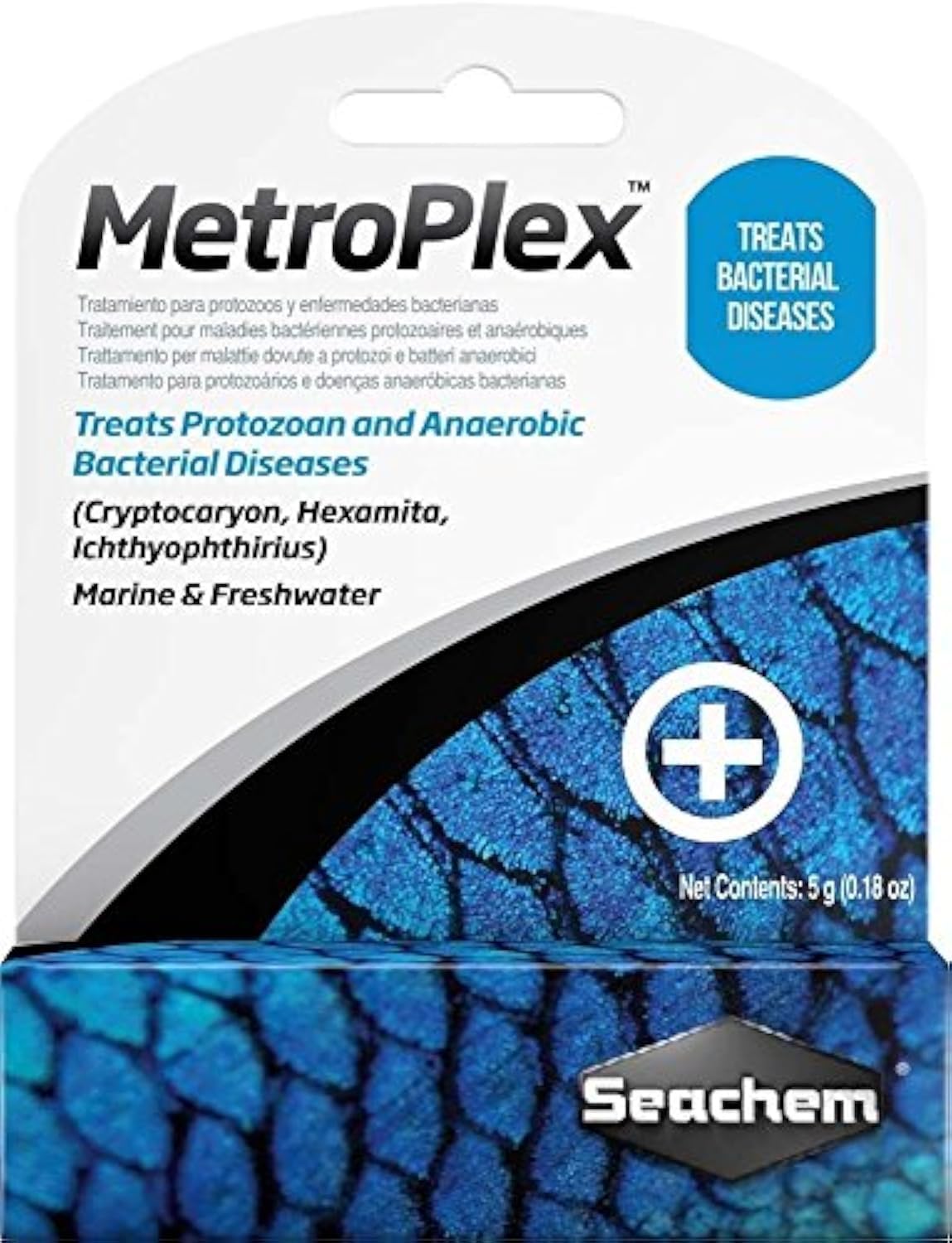 MetroPlex : bouteille de métronidazole pour traiter parasites et infections dans l'aquarium