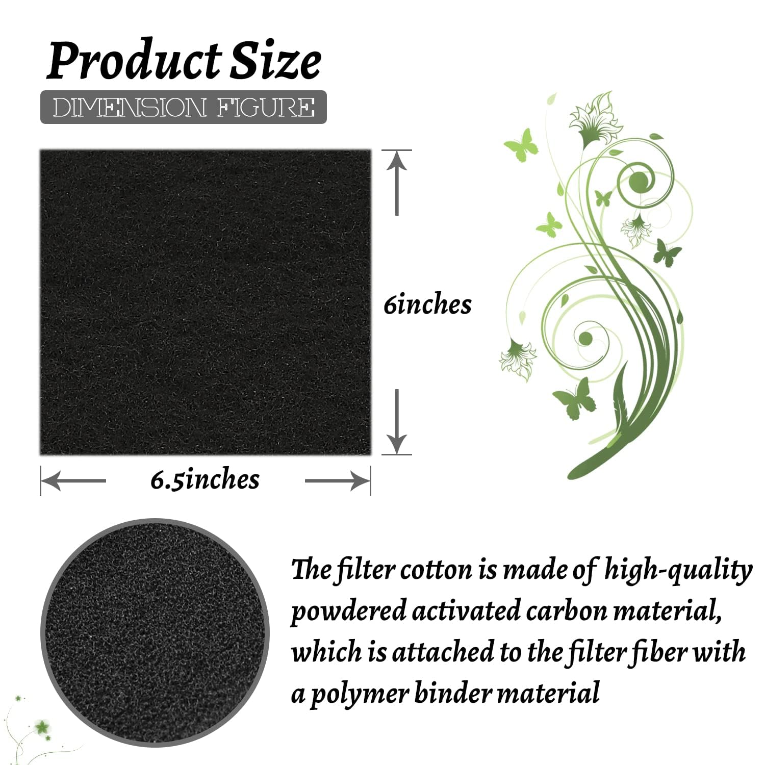 USEAMIE filtre charbon litière, pack de 10 pièces pratique.