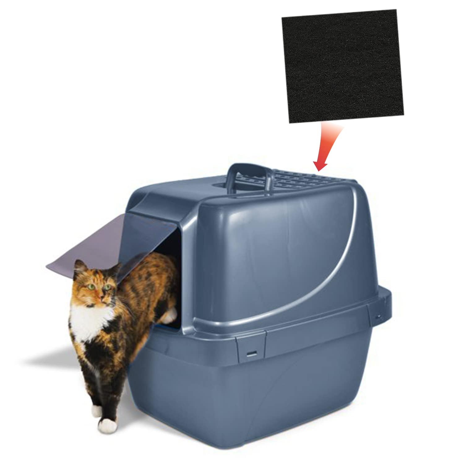 USEAMIE filtre charbon litière, remplacement sans outil en quelques secondes.
