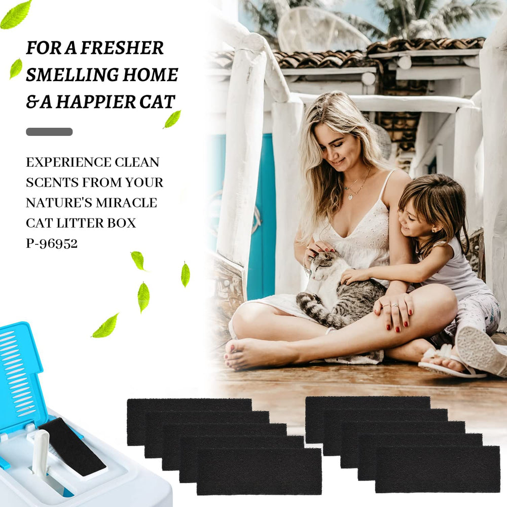Pack de 10 filtres charbon USEAMIE pour litière – solution durable contre les odeurs.
